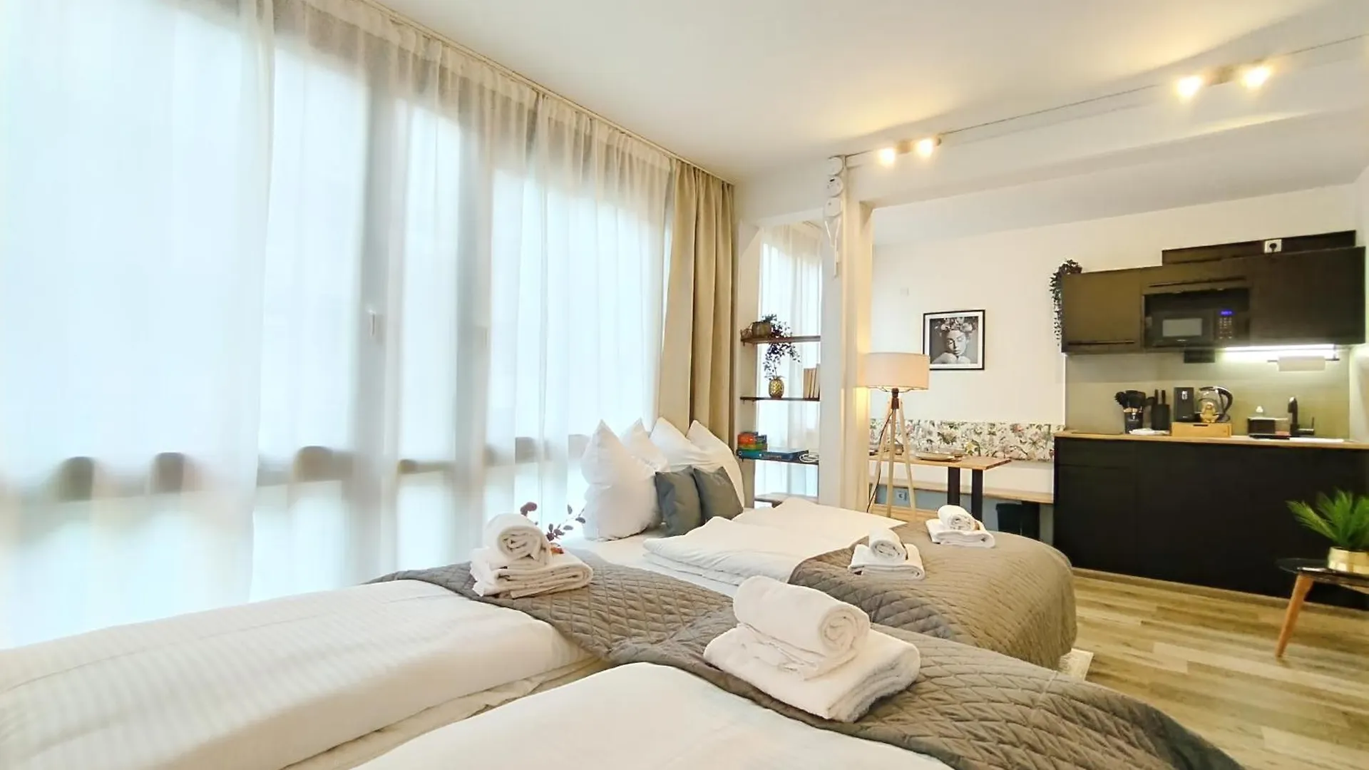 Design-Apartment Fuer Bis Zu 4 Im 1 Og, Modern, Dachterrasse, Grill, Ruhige Lage, Disney Plus, Wii, Lan Und Wlan Нюрнберг Апартаменты